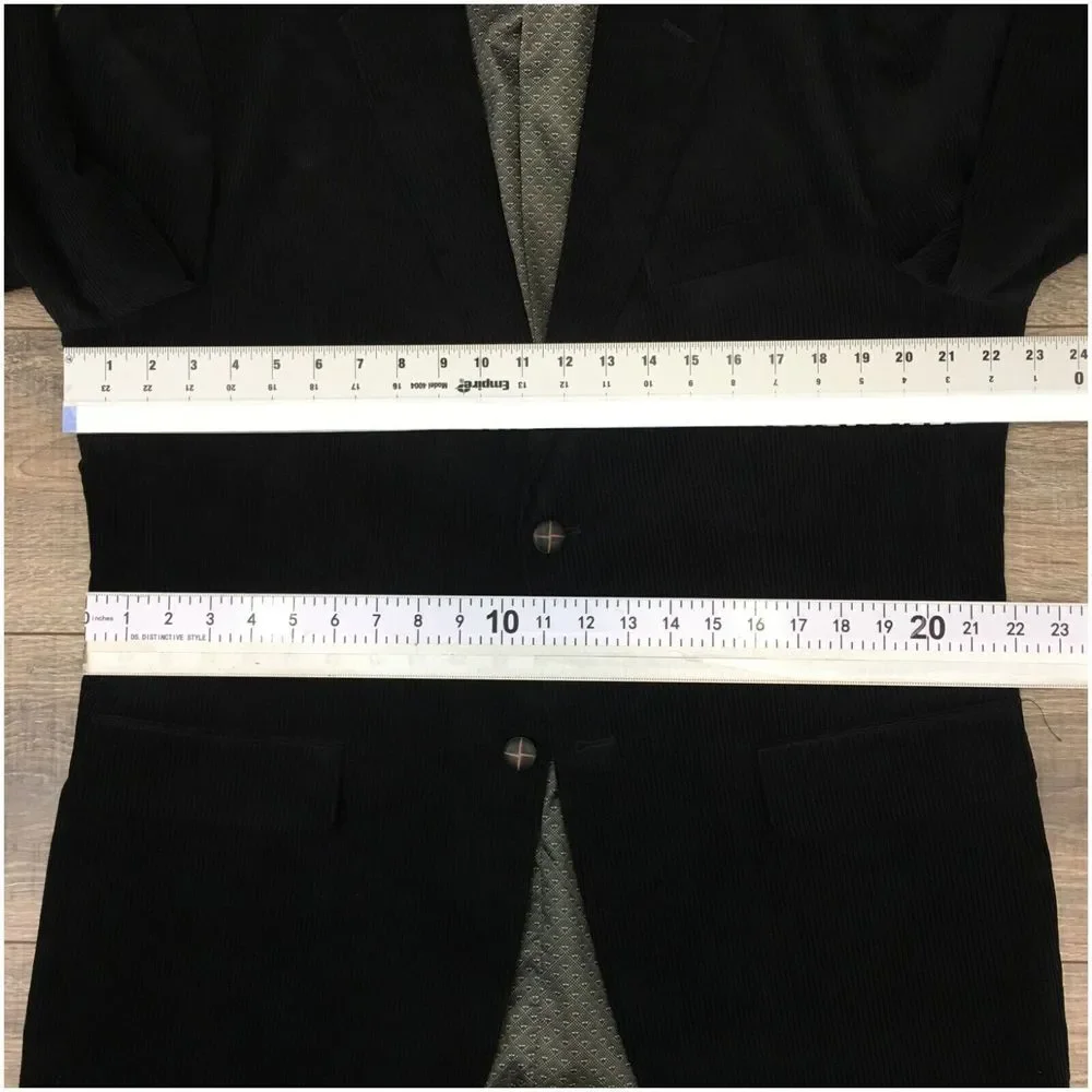 TASSO ELBA Mens Blazer Sport Coat Two Button Casual Jacket Size L 42-44 CORDUROY